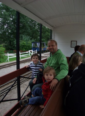 Aboard the steam train in Mariefred